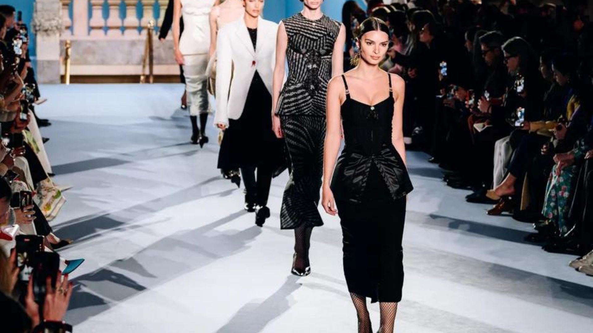 Fashion models at the Milan Fashion Week 2024